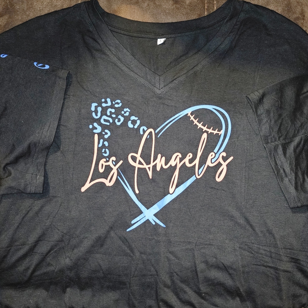 Los Angeles Womens Black Graphic Tee